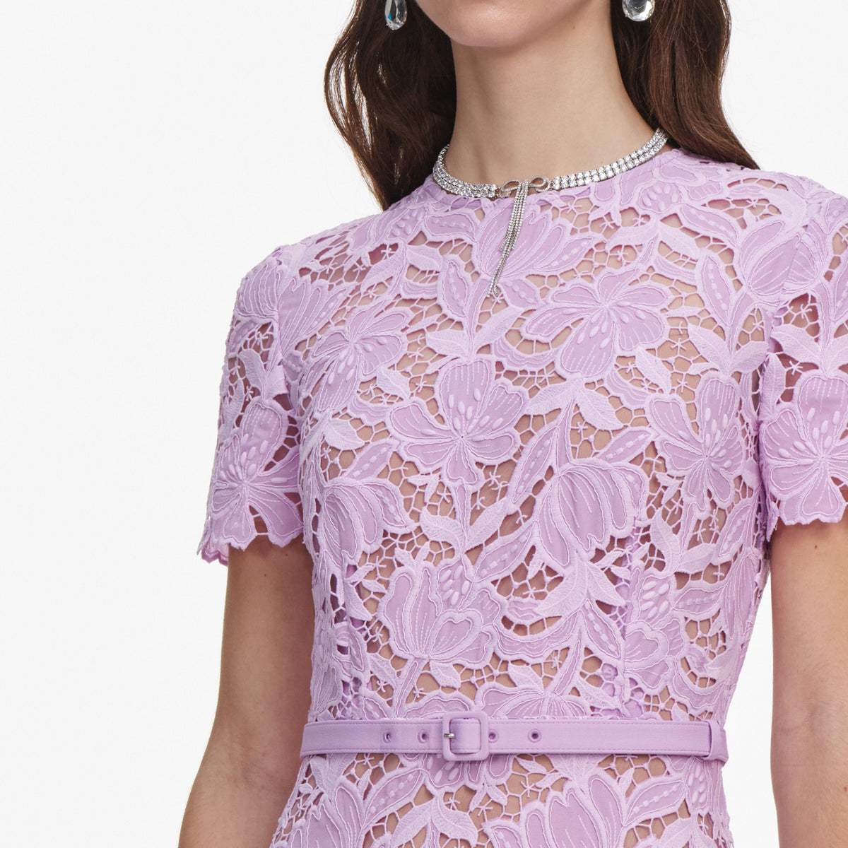 self portrait lilac floral midi dress Lilac Lace Midi Dress – self-portrait
