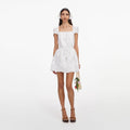 White Ramie Mini Dress