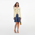 Yellow Viscose Knit Tie Top