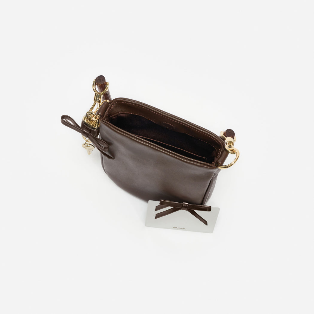 Brown Leather Mini Tote Bag