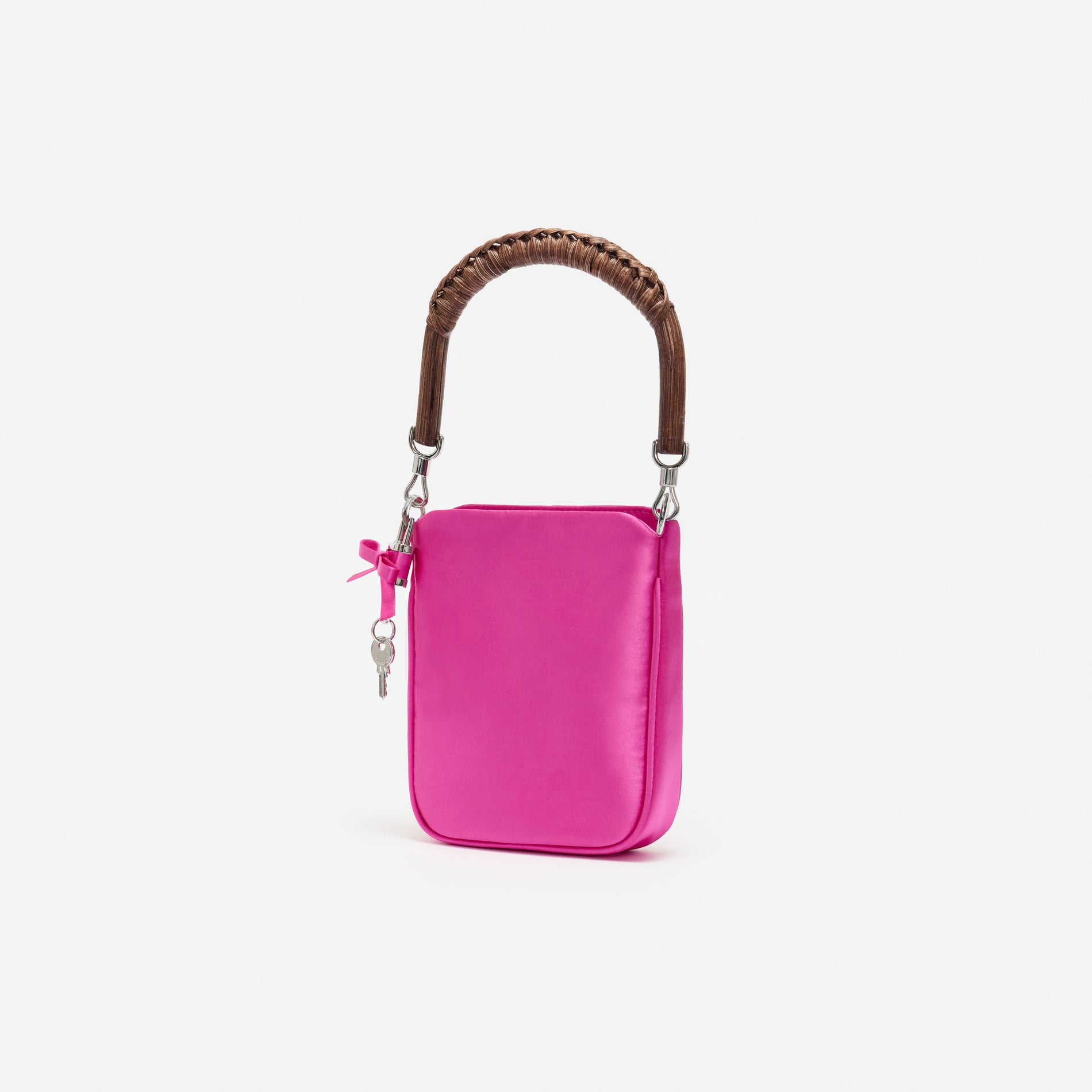 Pink Satin Mini Tote Bag