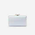 Blue Satin Clutch Bag