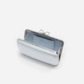 Blue Satin Clutch Bag