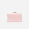 Pink Satin Clutch Bag