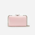 Pink Satin Clutch Bag