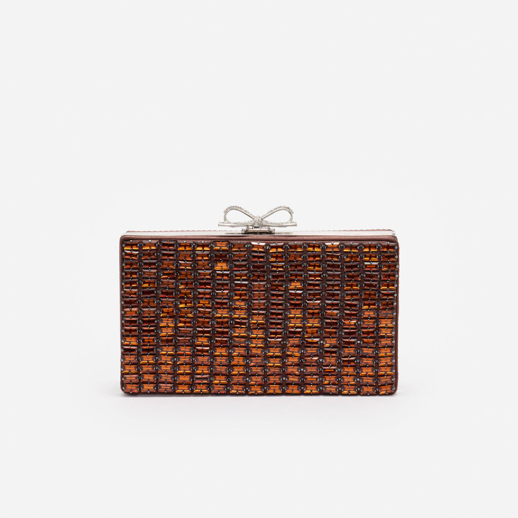 Brown Chainmail Clutch Bag