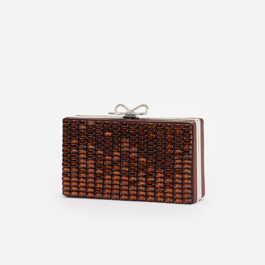 Brown Chainmail Clutch Bag