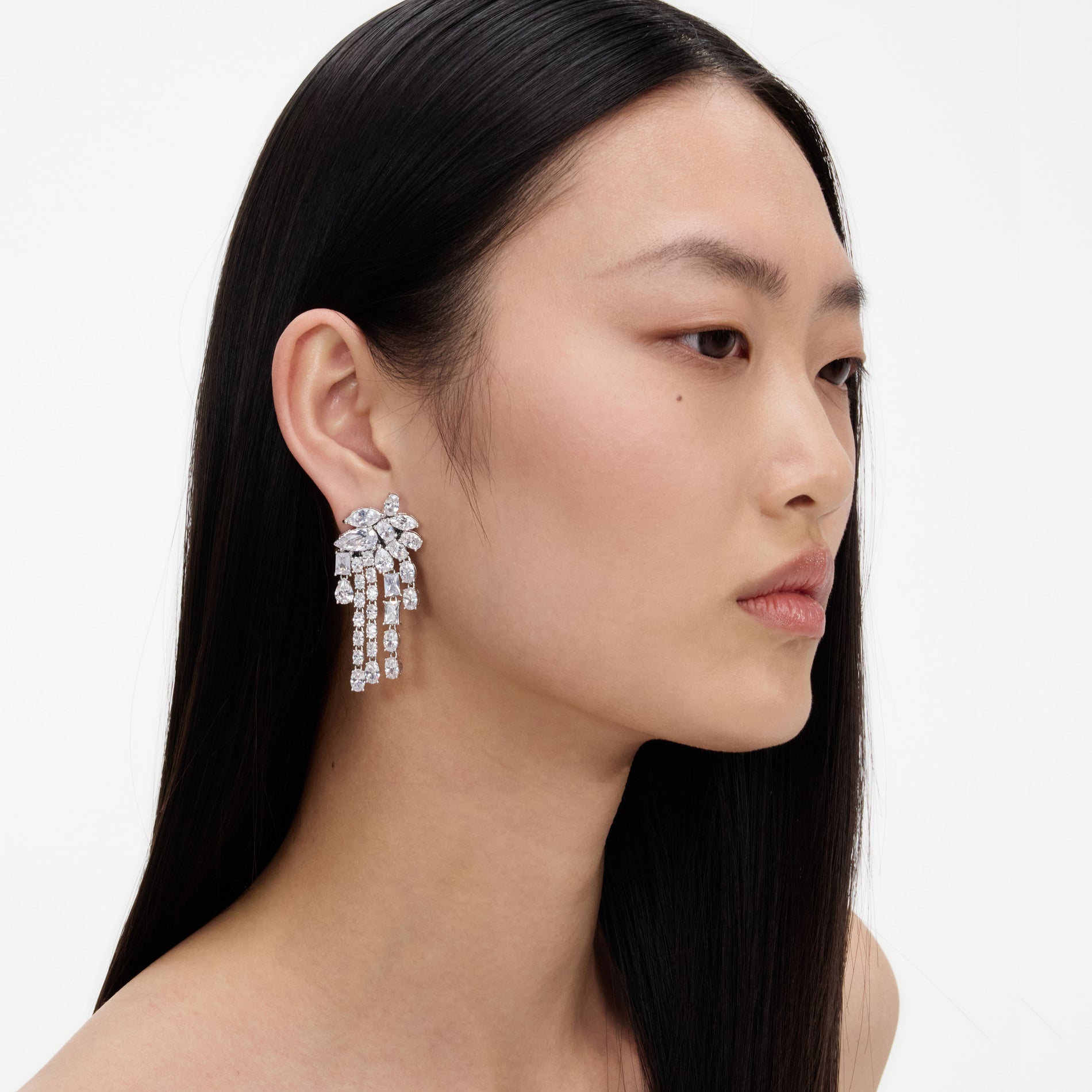 Multi Crystal Dangle Earrings