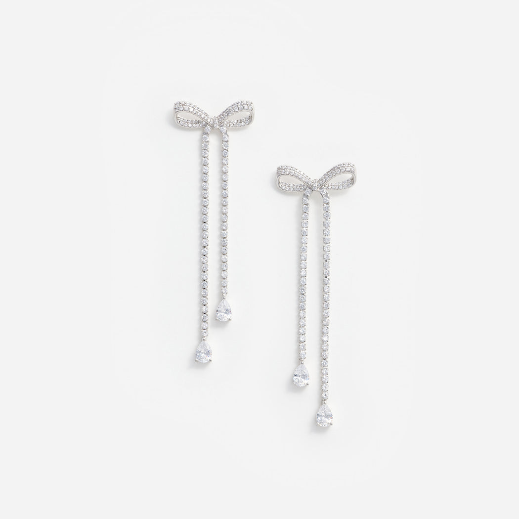 Crystal Bow Dangle Earring
