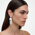 Pearl Petal Dangle Earrings
