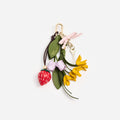 Flower Strawberry Bag Charm
