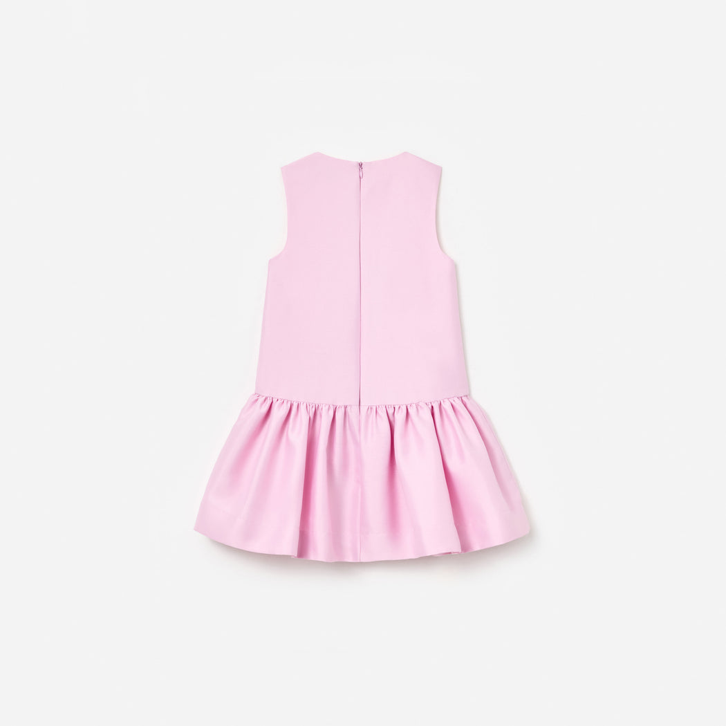 Pink Taffeta Sequin Embellished Dress