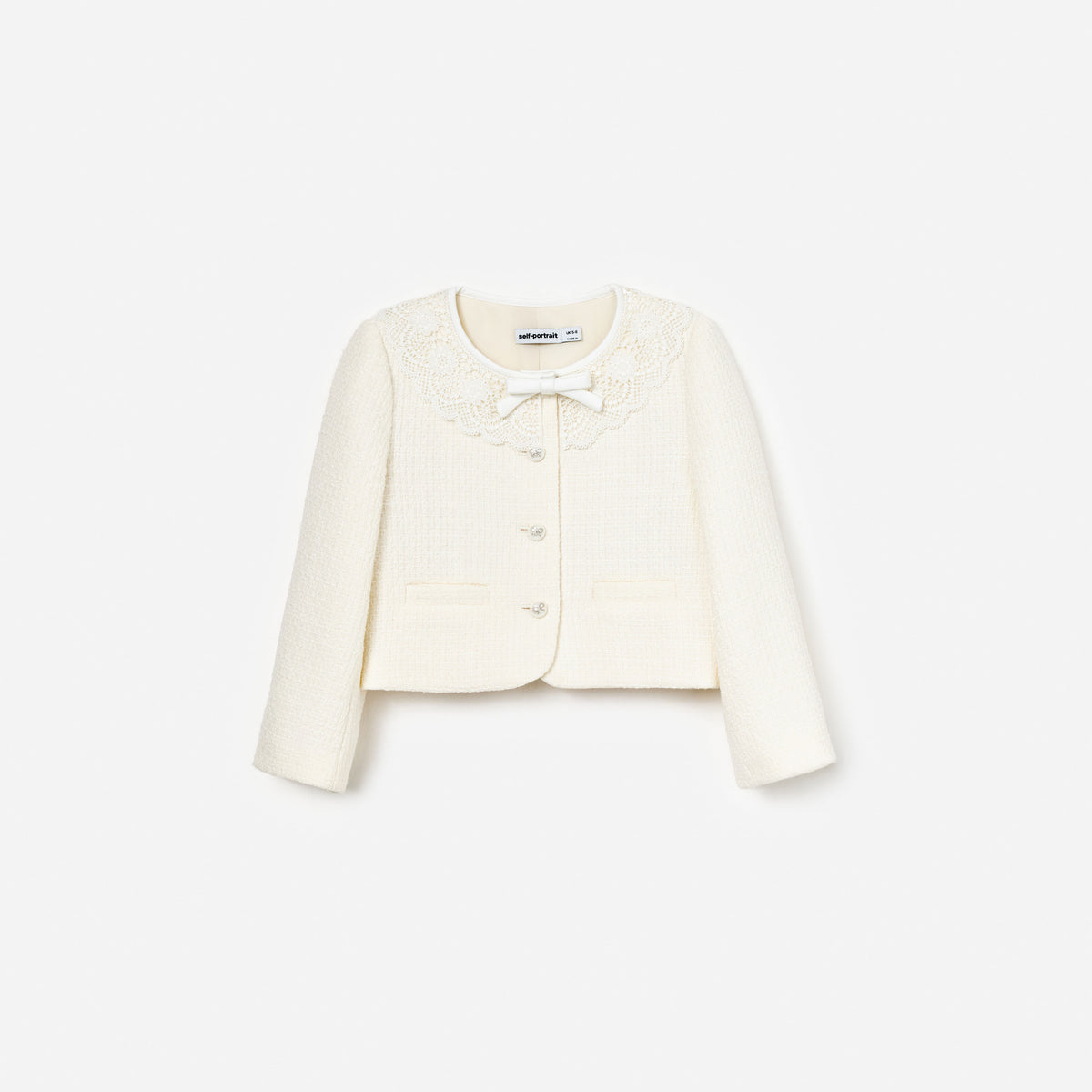 Cream Boucle Jacket – self-portrait
