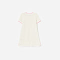 Cream Knit Flower Hem Mini Dress