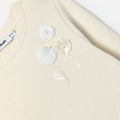 Cream Tulle Knit Dress