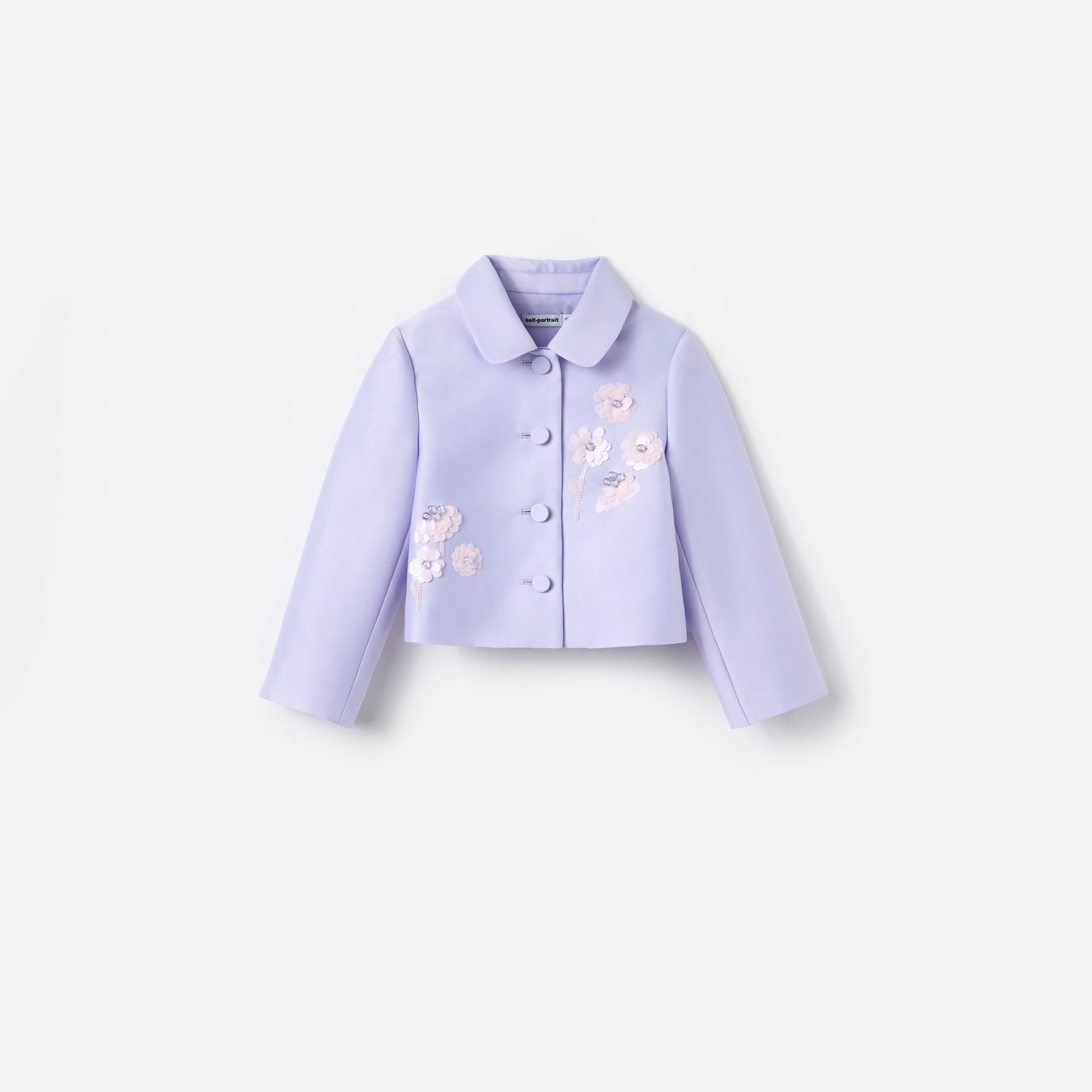 Lilac Taffeta Sequin Embellished Jacket