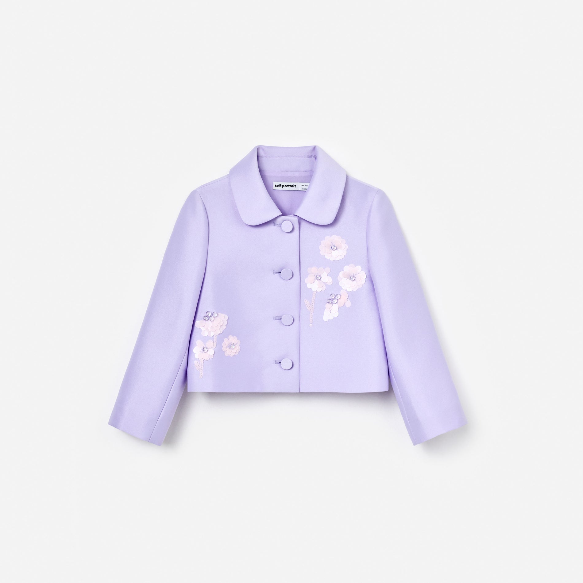 Lilac Taffeta Sequin Embellished Jacket