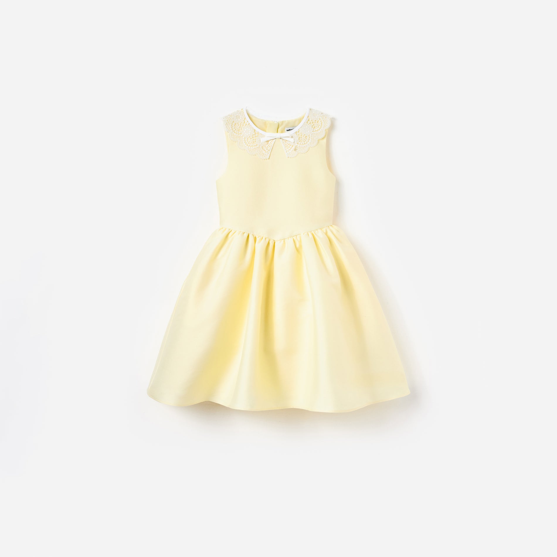 Yellow Taffeta Lace Dress