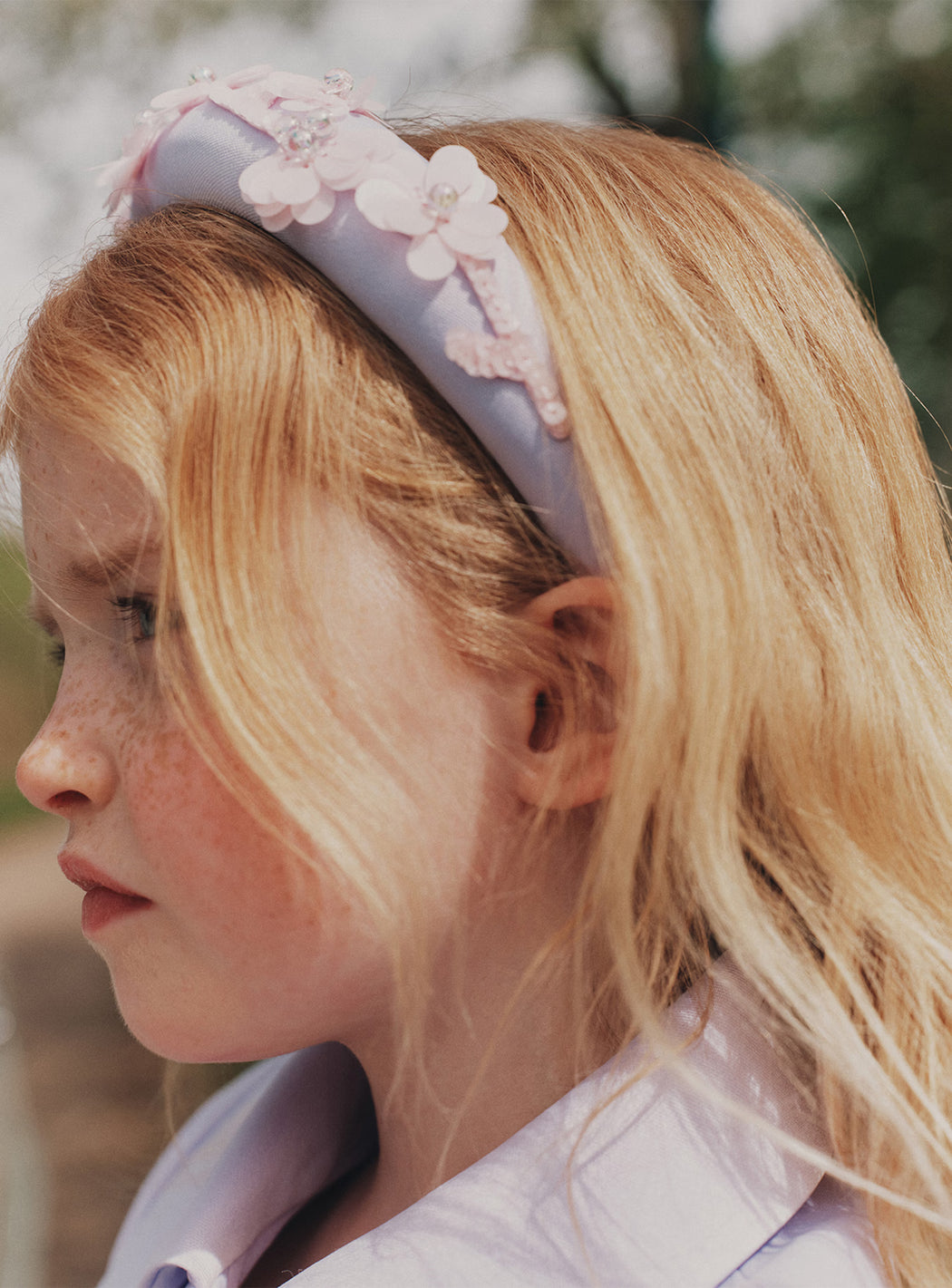 Lilac Flower Sequin Headband