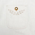 Cream Broderie Denim Mini Skirt