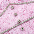 Pink Cord Lace Midi Dress