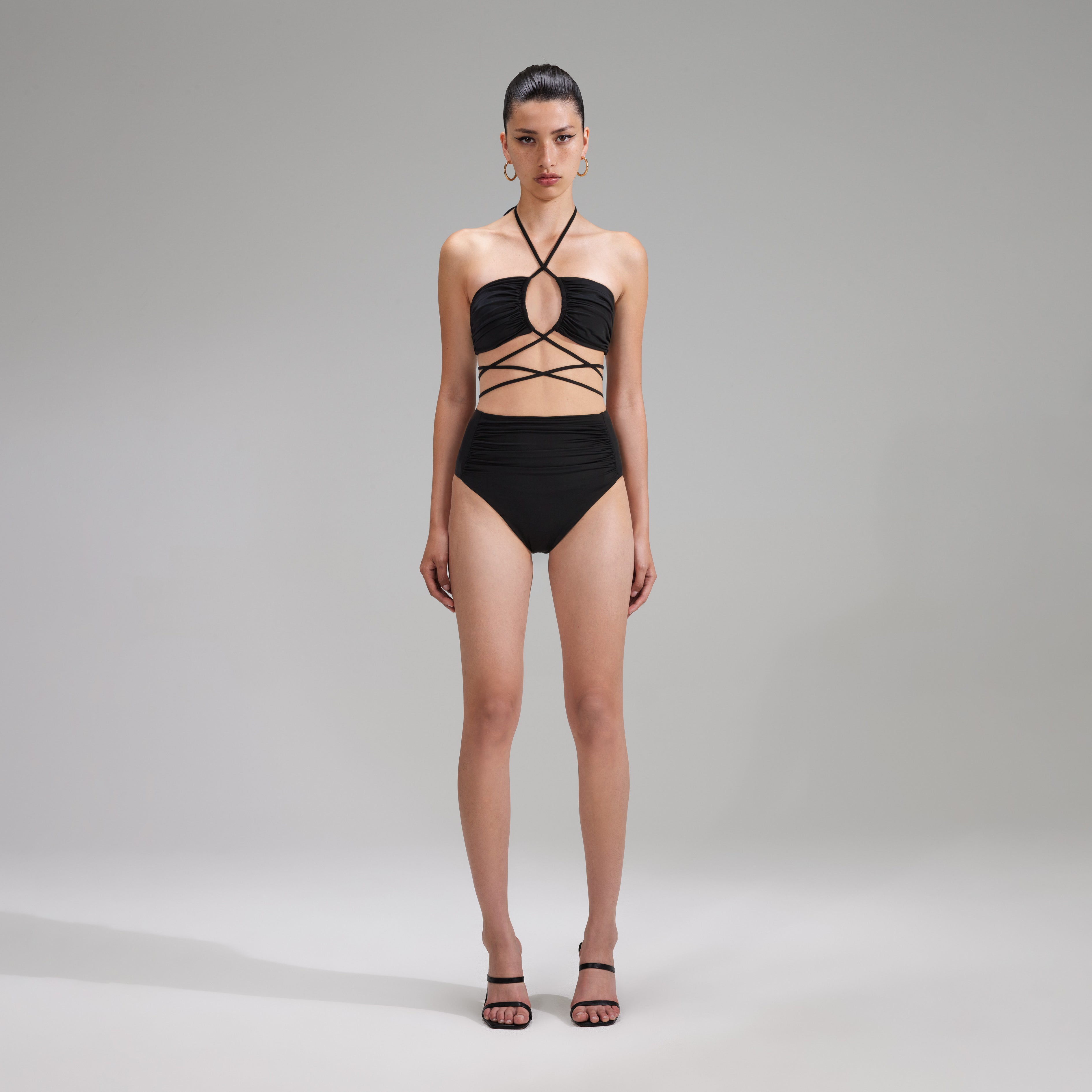 Black High Cut Bikini Brief