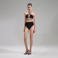 Black High Cut Bikini Brief