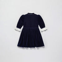 Navy Velvet Mini Dress