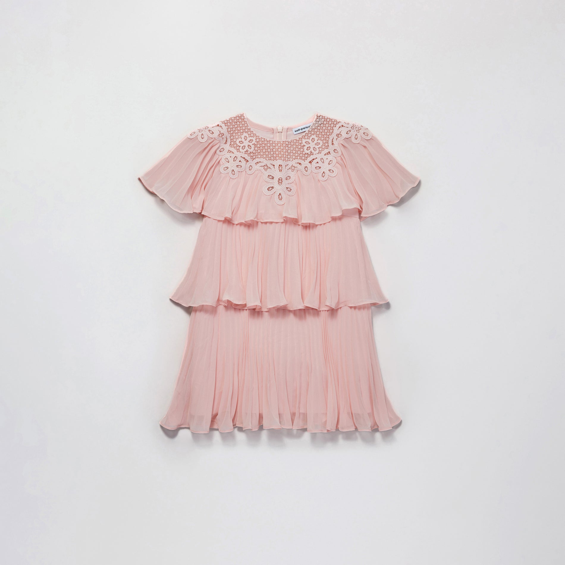Pink Tiered Chiffon Dress
