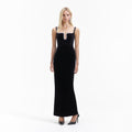 Black Velvet Maxi Dress