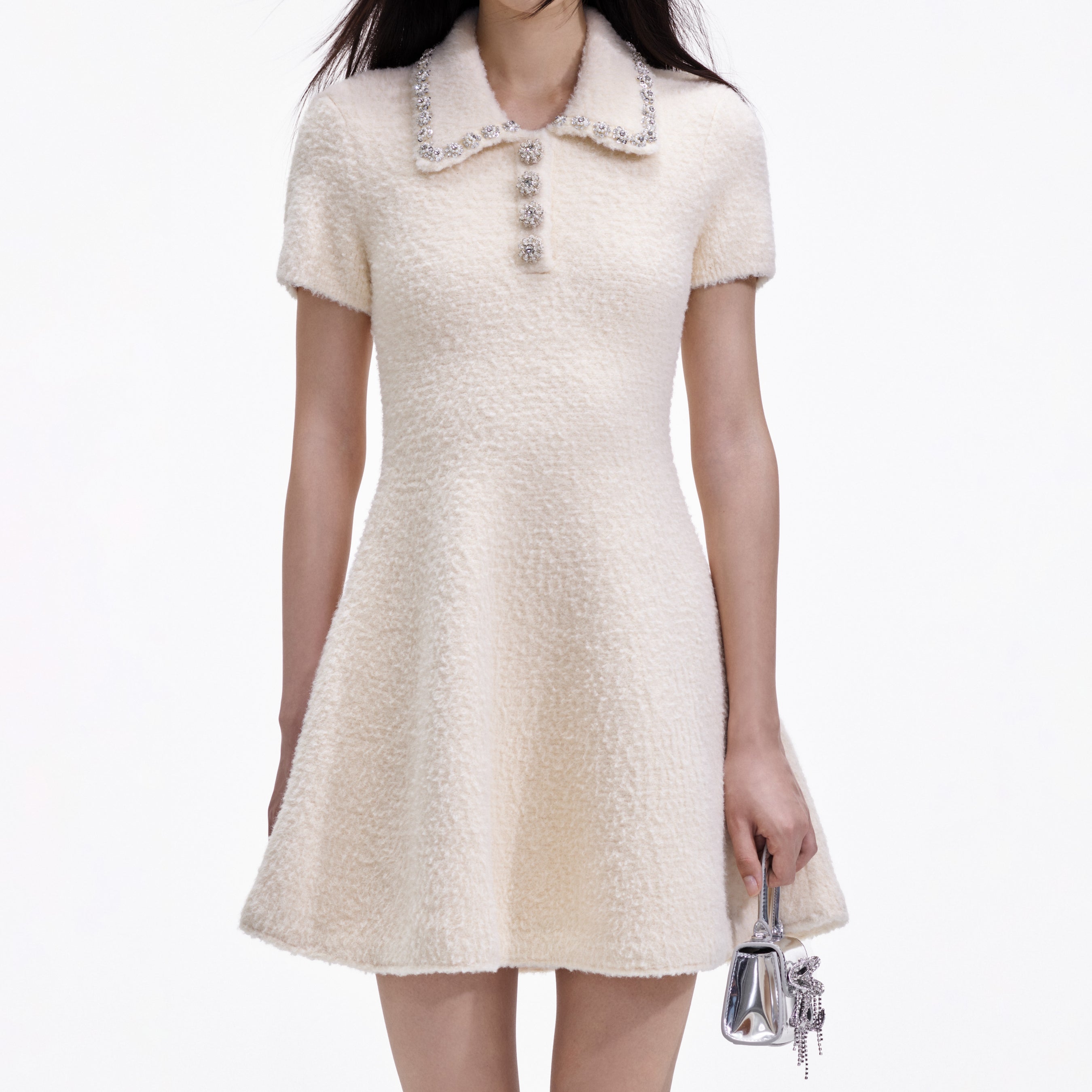 Cream Soft Knit Mini Dress