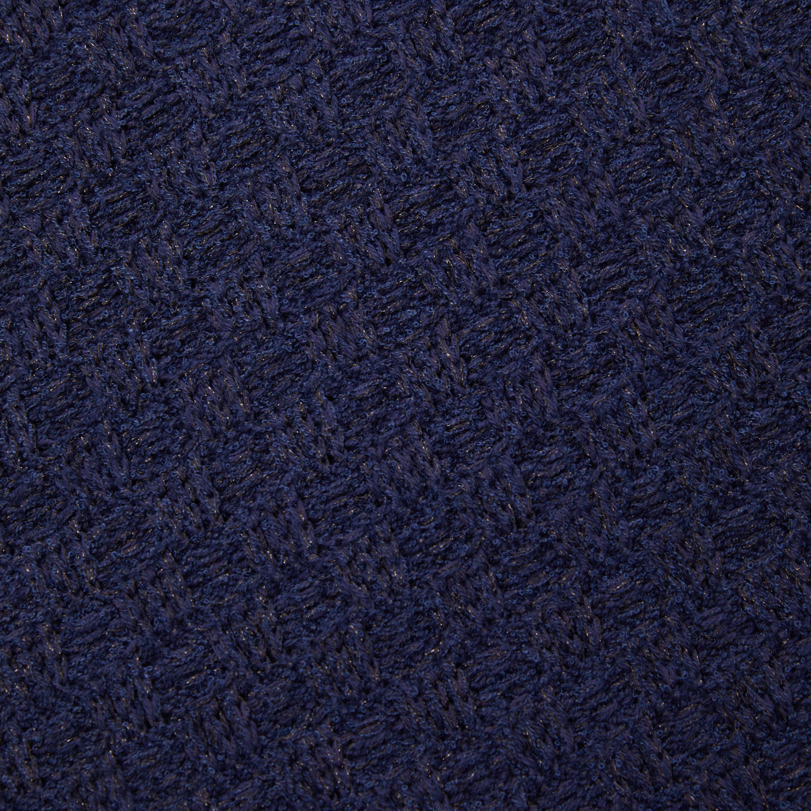 Navy Weave Knit Midi Skirt