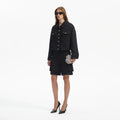 Black Boucle Oversized Jacket