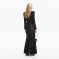 Black Cord Lace Maxi Dress
