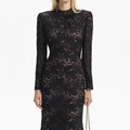Black Cord Lace Maxi Dress