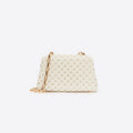 Cream Woven Leather Bag