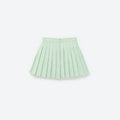 Mint Boucle Pleated Skirt