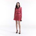 레드 부클 미니 스커트