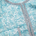 Blue Boucle Feather Jacket