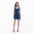 Denim Cut Out Mini Dress