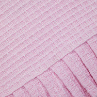 Pink Sequin Textured Knit Skirt