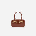 Brown Leather Mini Tote Bag