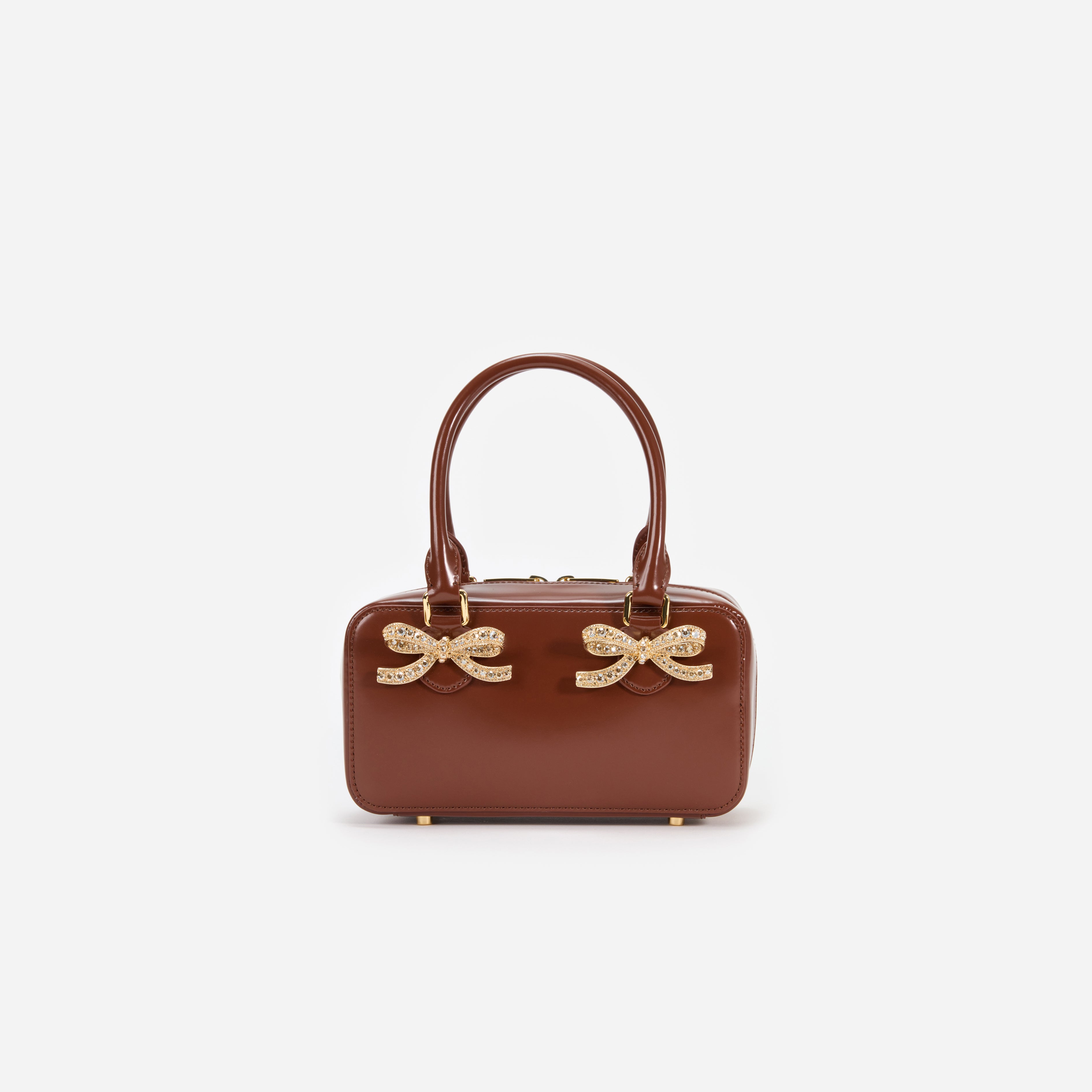 Brown Leather Mini Tote Bag