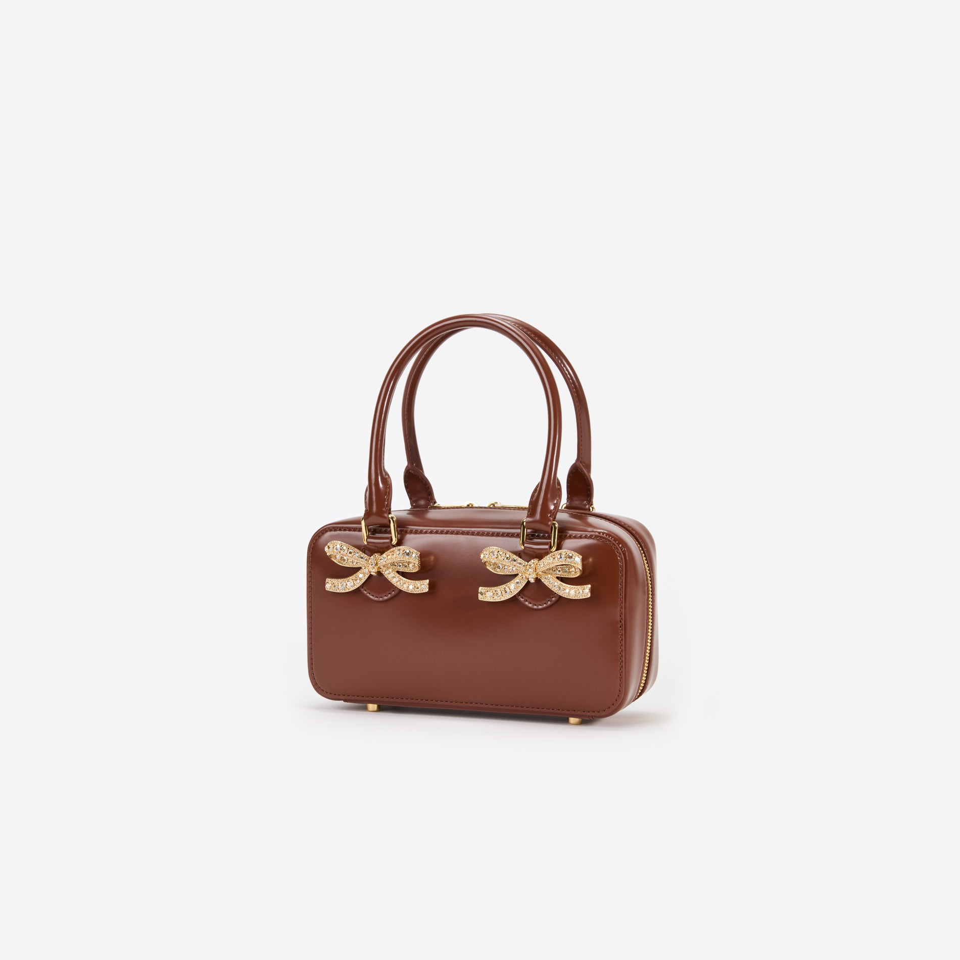 Brown Leather Mini Tote Bag