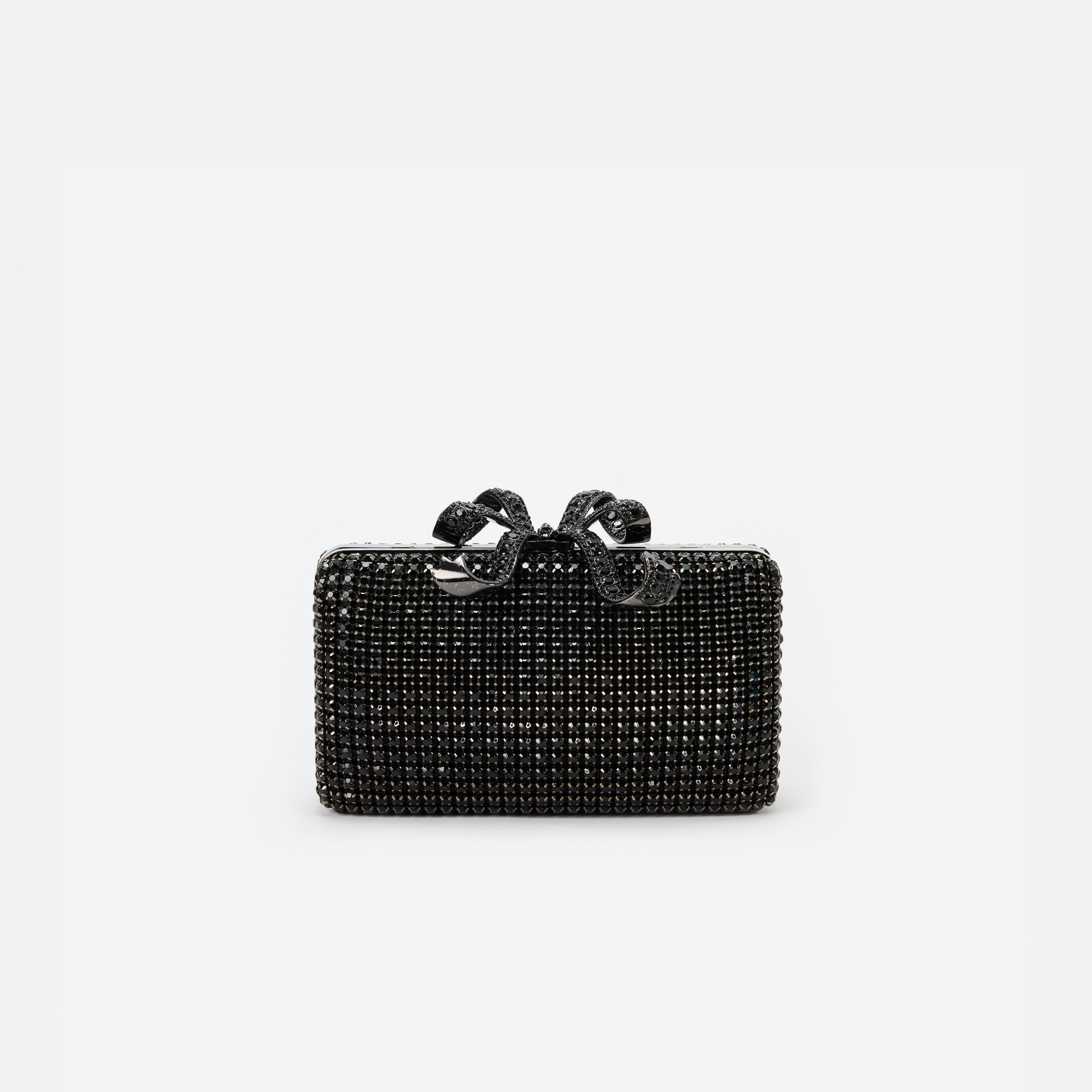 Black Crystal Box Clutch