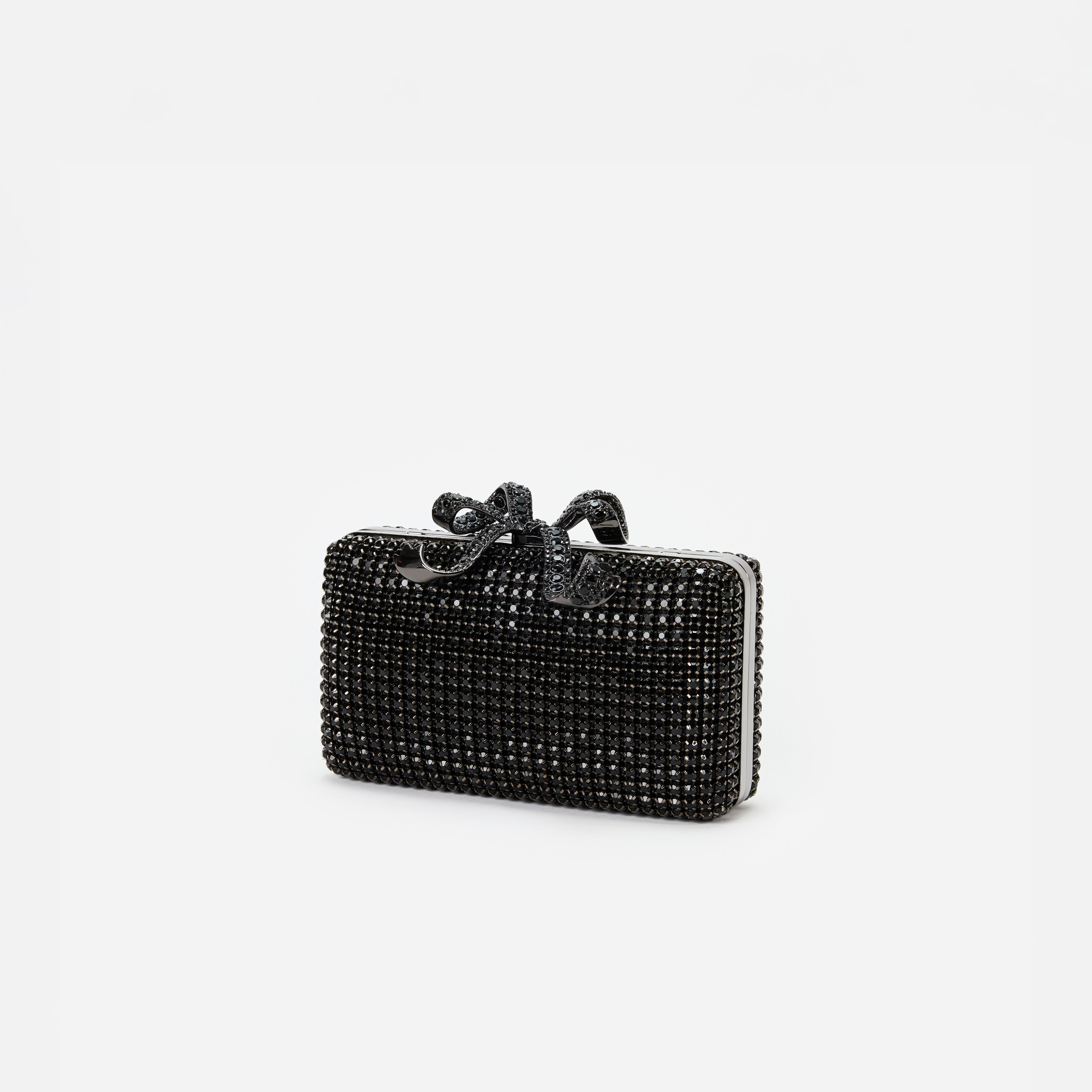 Black Crystal Box Clutch
