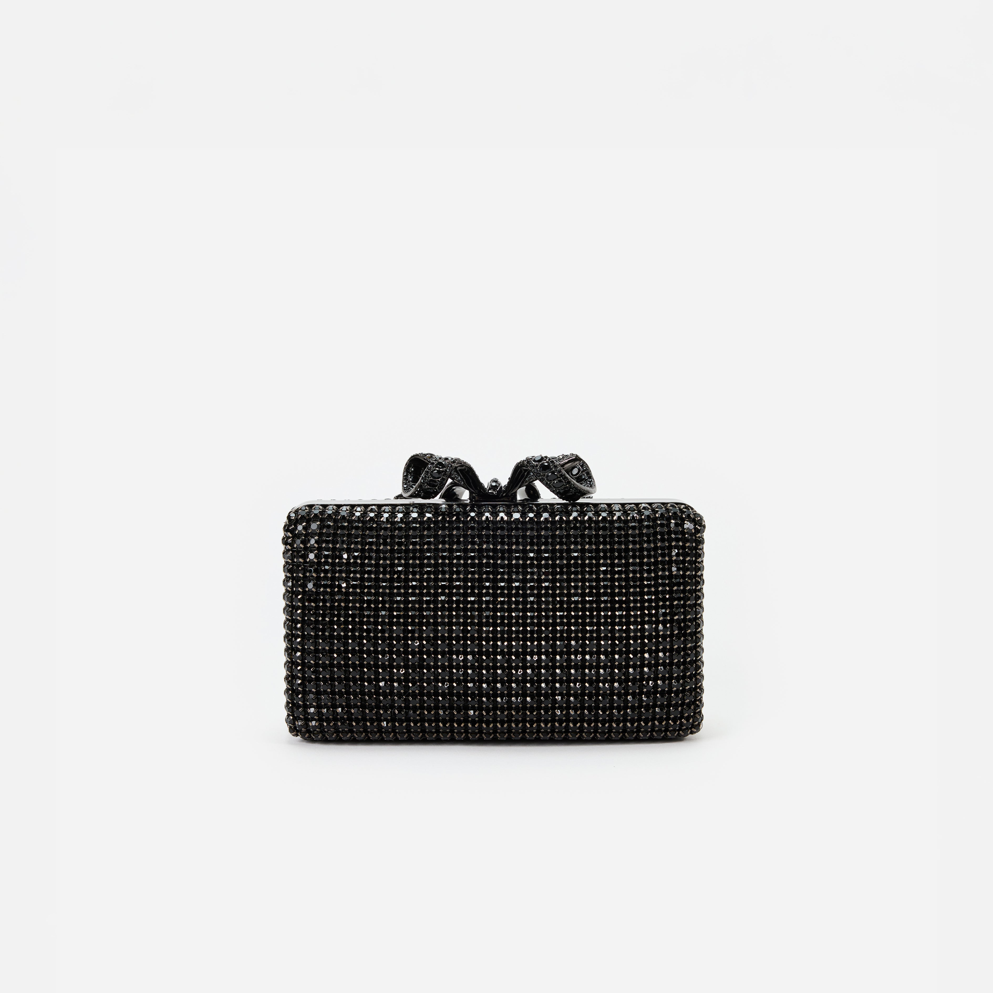 Black Crystal Box Clutch