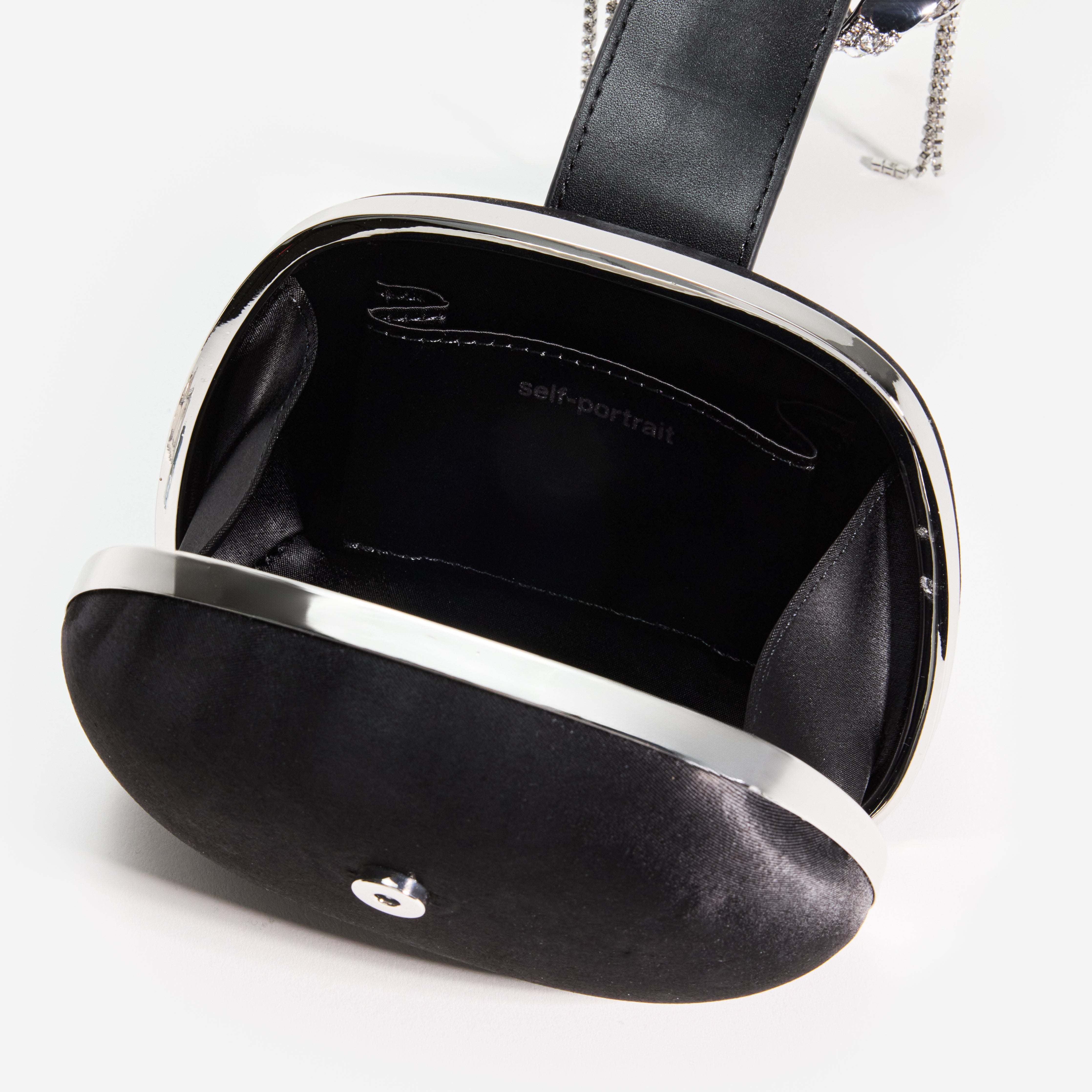 Black Leather Micro Bag – self-portrait