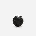 Black Crystal Heart Clutch