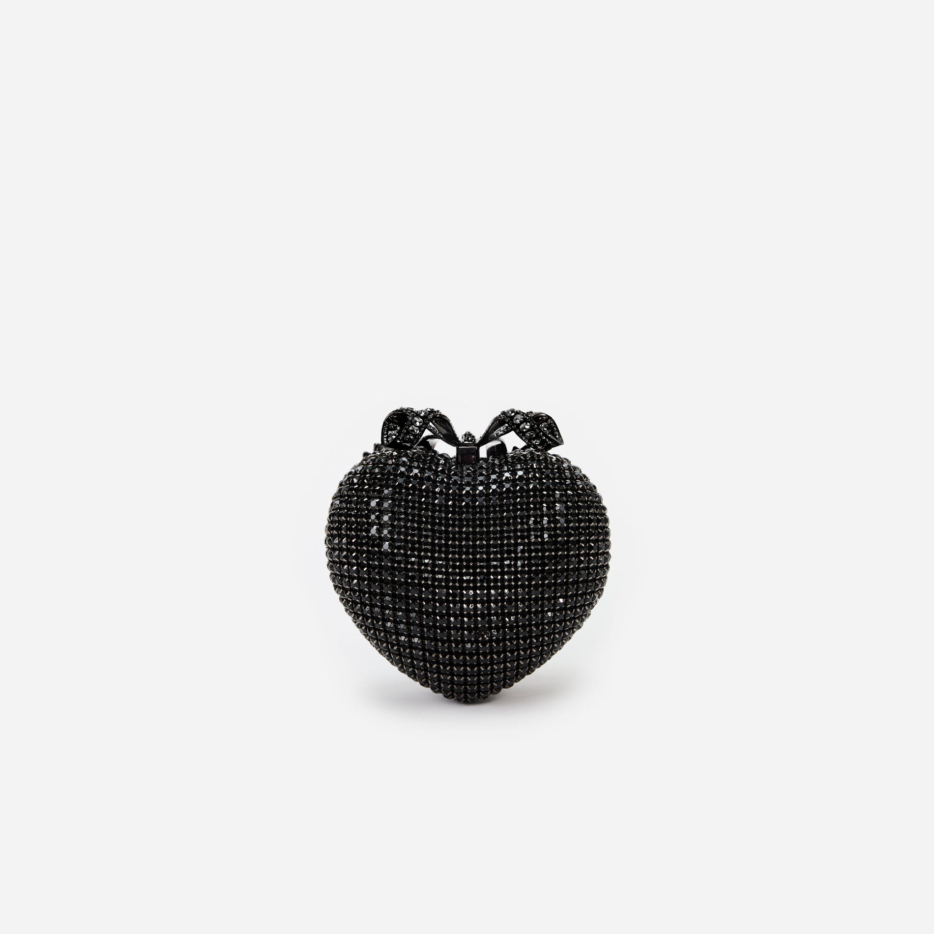 Black Crystal Heart Clutch